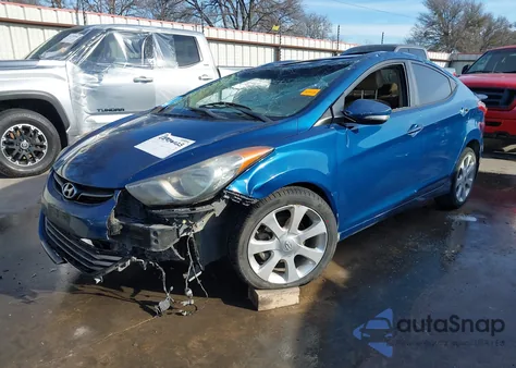 2013 Hyundai Elantra Limited z USA, uszkodzony, nr VIN KMHDH4AE9DU969110
